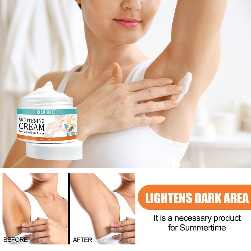 Sensitive Area Whitening Cream for Private Parts, Underarms, Inner Thighs, and Dark Spot Lightening(30ml)