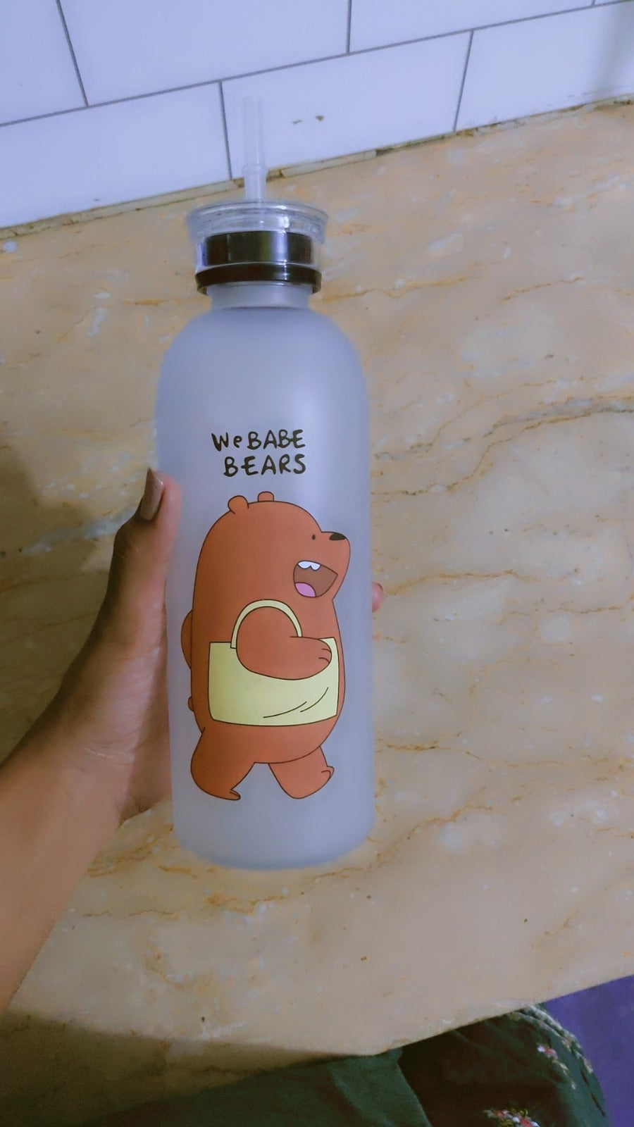 Bear Panda Water Bottel 1000ml